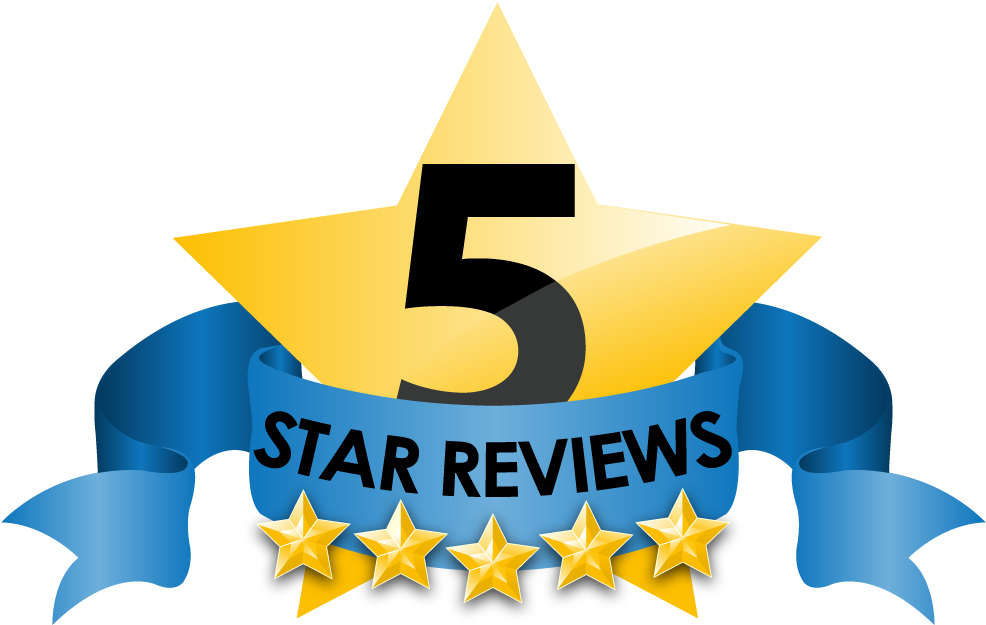 5 star reviews badge