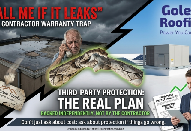 Commercial roof contractor protection and third-party project coverage by Golem Roofing