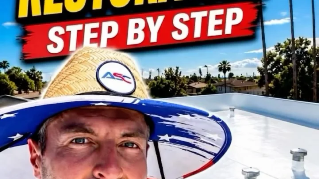 Flat Roof Restoration Done Right: Repairs, Reinforcement & Silicone Coating - Golem Roofing project