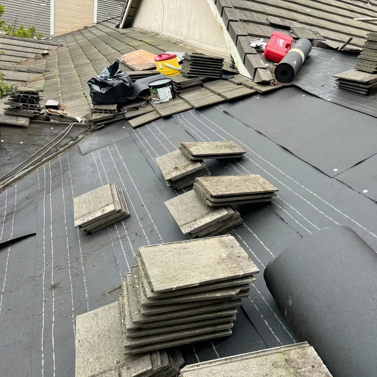 Tile Roof Restoration — Cleaning and Repair Project — photo 5 of 6