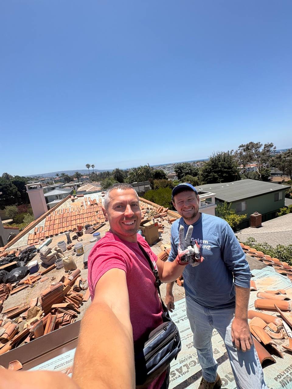 Golem Roofing project photo for commercial hoa apartment building roofing in Southern California.