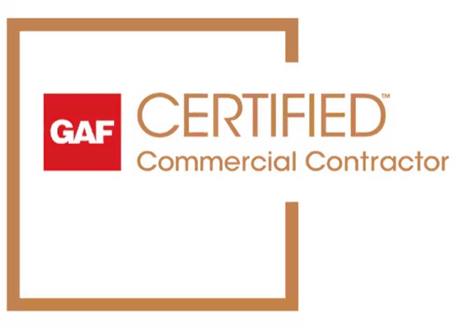 Roofing manufacturer or warranty credential image for gaf certified roofing contractor.