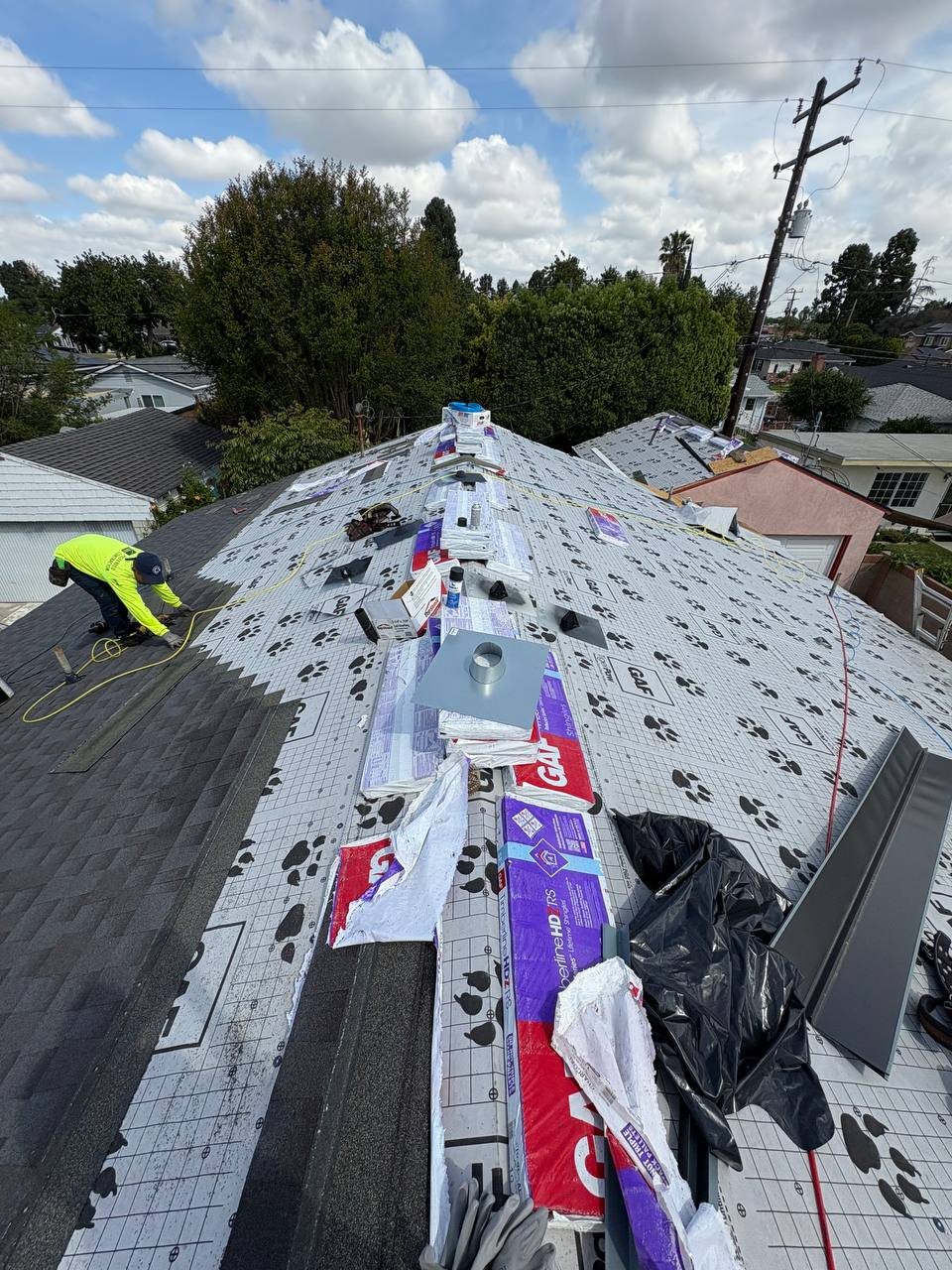 Golem Roofing project photo for gaf certified roofing contractor in Southern California.