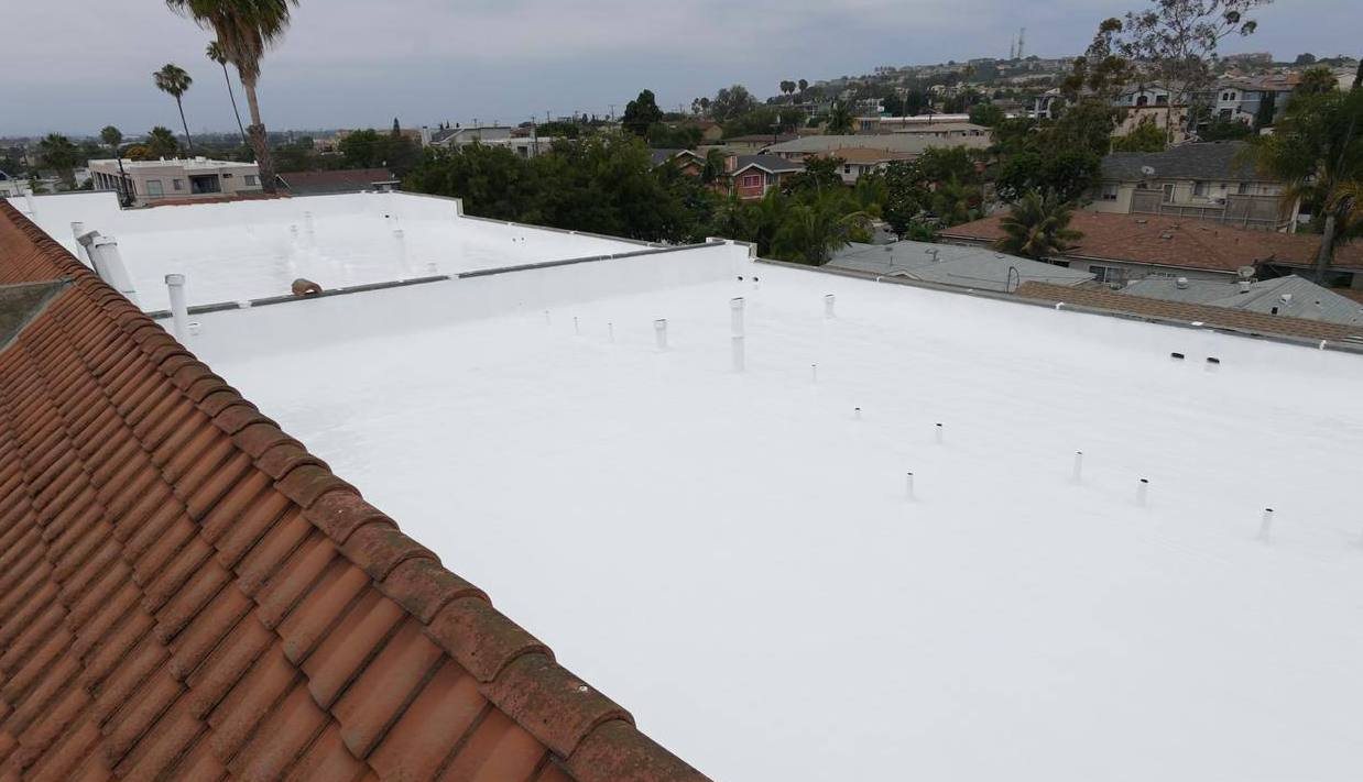 Golem Roofing project photo for roof restoration vs roof replacement in Southern California.