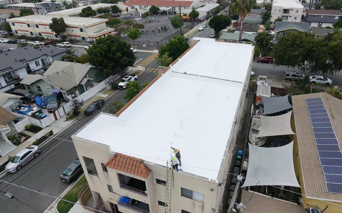Golem Roofing project photo for roof restoration vs roof replacement in Southern California.